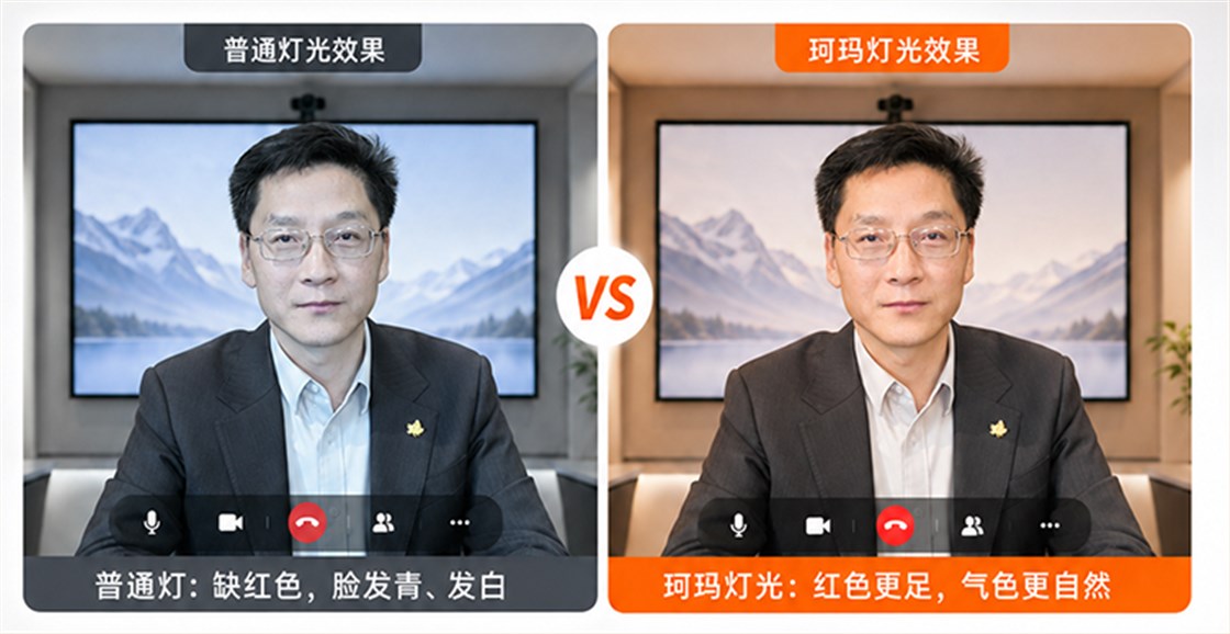 珂玛会议灯光对比图