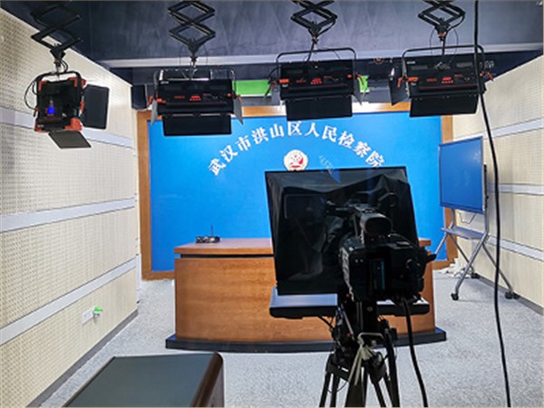 小型演播室灯光怎么布光,洪山区人民检察院普法演播室