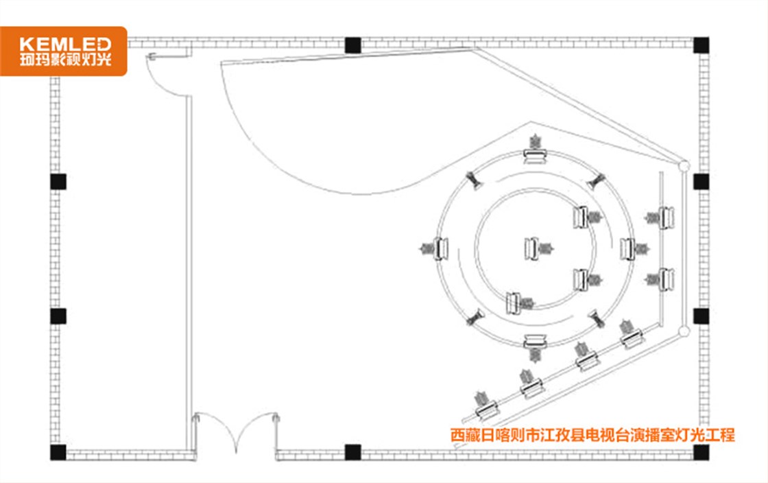 西藏日喀则市江孜县电视台演播室灯光工程