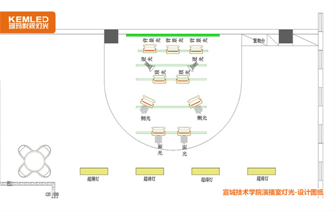 宣城技术学院演播室灯光设计