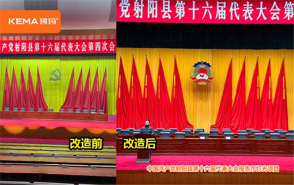 江苏省射阳县政府报告厅灯光改造 (2)