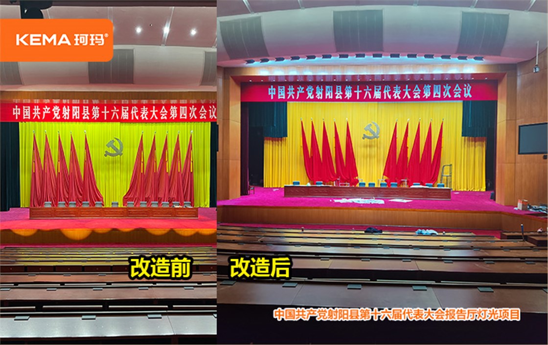 江苏省射阳县政府报告厅灯光改造 (3)