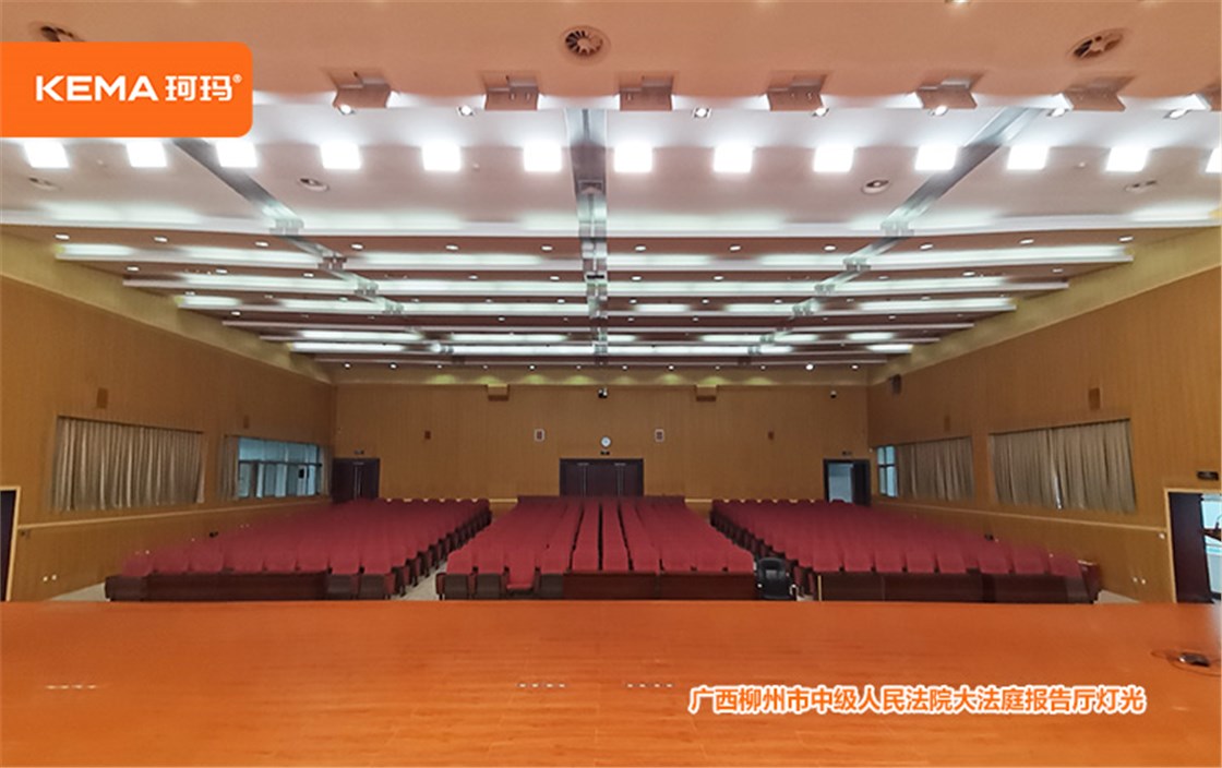 广西柳州市中级人民法院大法庭报告厅灯光6